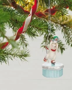 Hallmark Skating Snowball And Tuxedo Ornament With Motion