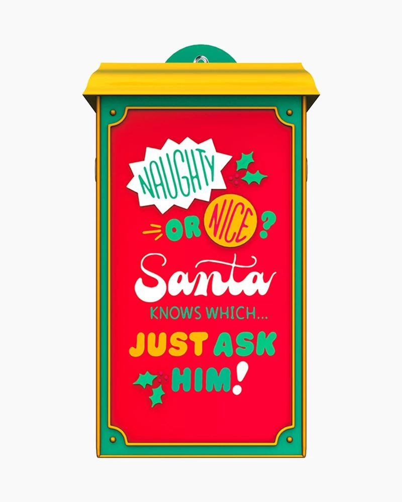 Hallmark Naughty & Nice Arcade Ornament With Light And Sound 3 Hallmark Naughty & Nice Arcade Ornament With Light And Sound - Image 3