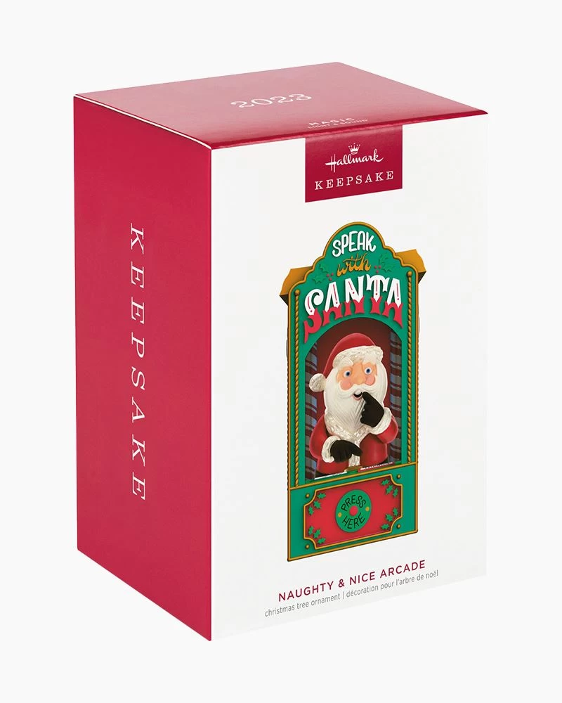 Hallmark Naughty & Nice Arcade Ornament With Light And Sound 5 Hallmark Naughty & Nice Arcade Ornament With Light And Sound - Image 5