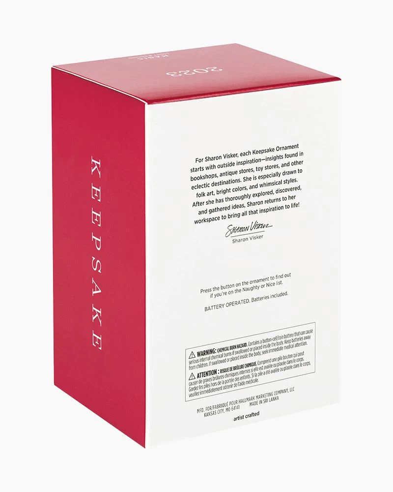 Hallmark Naughty & Nice Arcade Ornament With Light And Sound 6 Hallmark Naughty & Nice Arcade Ornament With Light And Sound - Image 6