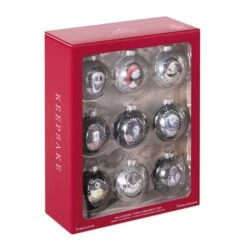 Hallmark Disney Tim Burton's The Nightmare Before Christmas Halloween Town Glass Ornaments, Set Of 9
