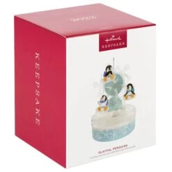 Hallmark Playful Penguins On Ferris Wheel Musical Ornament With Light And Motion