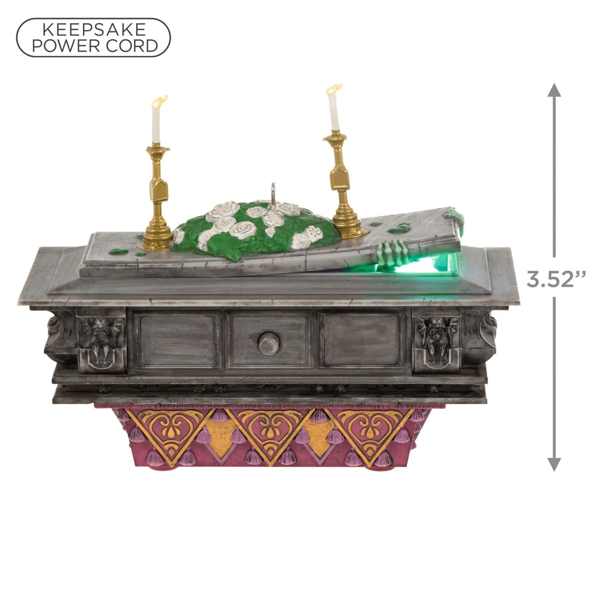 Hallmark Disney The Haunted Mansion Collection The Coffin In The Conservatory Ornament With Light And Sound 5 Hallmark Disney The Haunted Mansion Collection The Coffin In The Conservatory Ornament With Light And Sound - Image 5