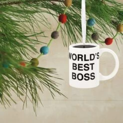 Hallmark The Office World's Best Boss Coffee Mug Christmas Ornament -Toy store hallmark the office world s best boss coffee mug christmas ornament 3