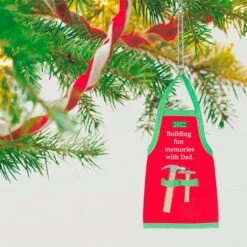 Hallmark Memories With Dad Tool Apron 2022 Fabric Ornament -Toy store memories with dad tool apron 2022 fabric ornament 3 33074584977592