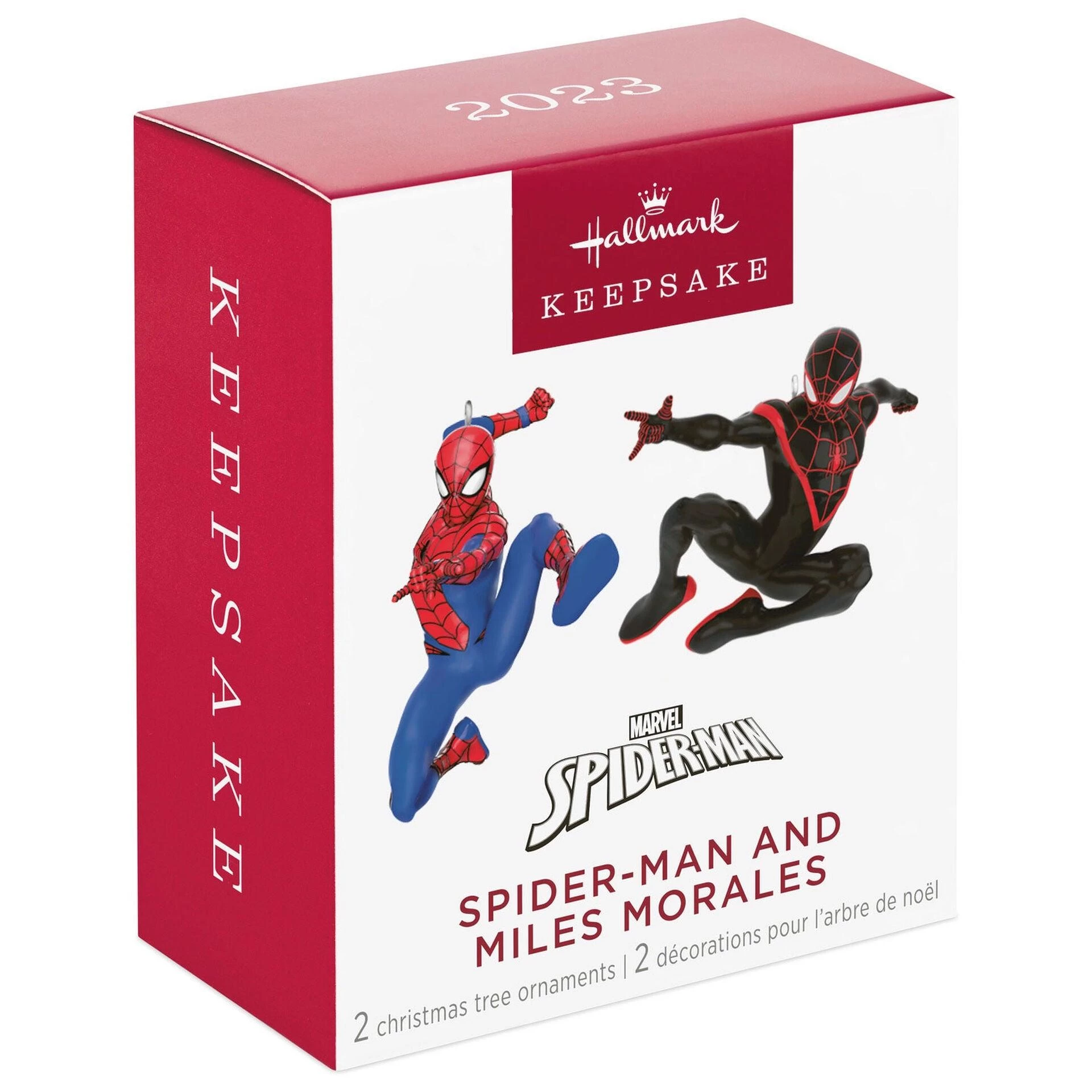 Hallmark Mini Marvel Spider-Man And Miles Morales Ornaments, Set Of 2 1 Hallmark Mini Marvel Spider-Man And Miles Morales Ornaments, Set Of 2