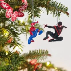 Hallmark Mini Marvel Spider-Man And Miles Morales Ornaments, Set Of 2 17 Hallmark Mini Marvel Spider-Man And Miles Morales Ornaments, Set Of 2 -Toy store mini marvel spider man and miles morales ornaments set of 2 7 33074948276408