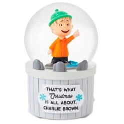 Toy store 6 Hallmark Peanuts® Linus Nativity Speech Snow Globe With Sound And Light