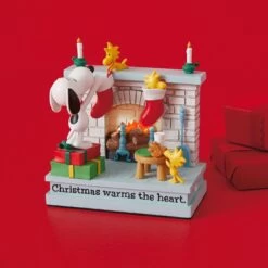 Toy store 2 Hallmark Peanuts® Snoopy And Woodstock Christmas Warms The Heart Figurine With Light, 5.25"