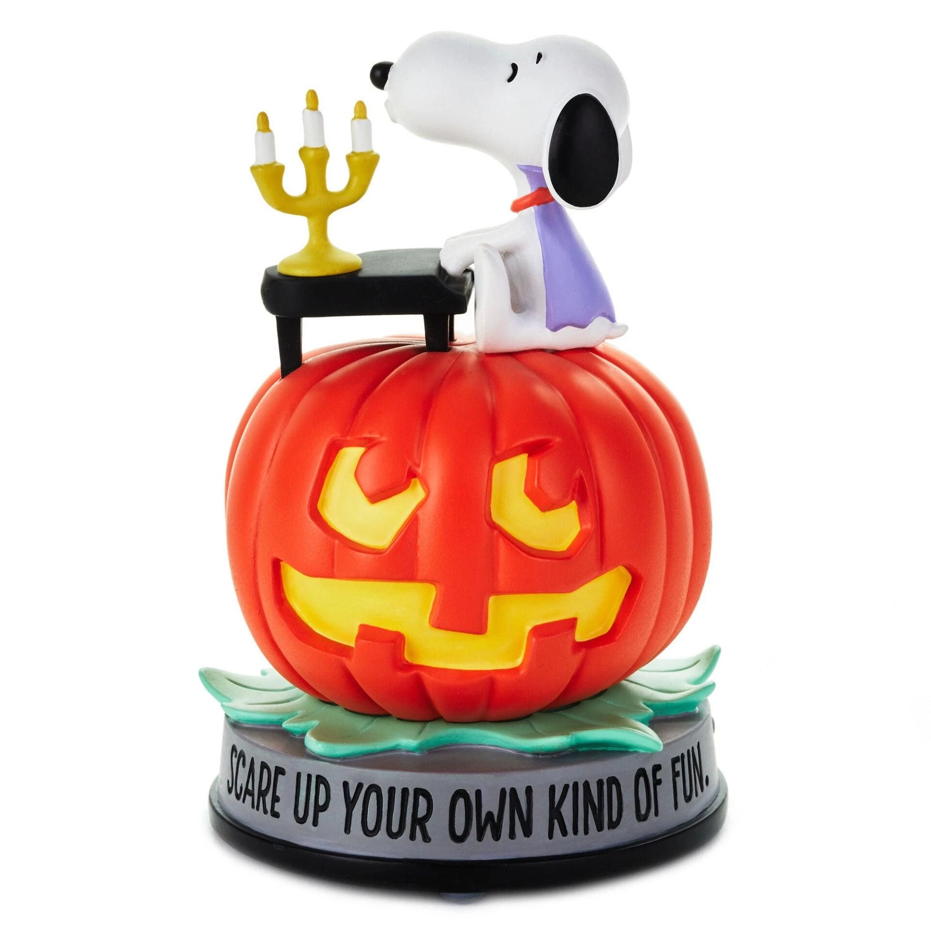 Hallmark Peanuts® Spooky Snoopy Figurine With Sound, 5.5" 1 Hallmark Peanuts® Spooky Snoopy Figurine With Sound, 5.5"
