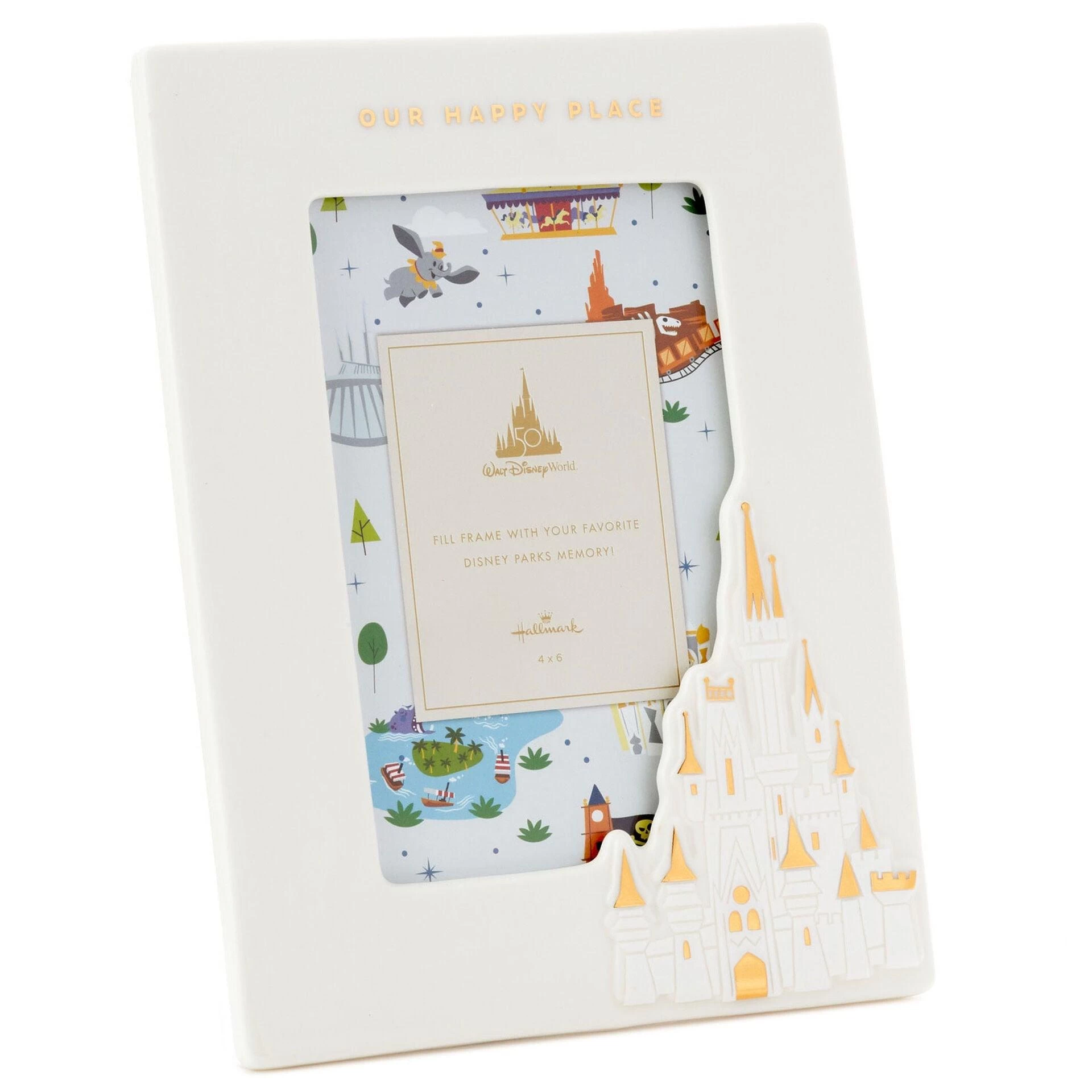 Hallmark Walt Disney World 50th Anniversary Our Happy Place Picture Frame, 4x6 1 Hallmark Walt Disney World 50th Anniversary Our Happy Place Picture Frame, 4x6